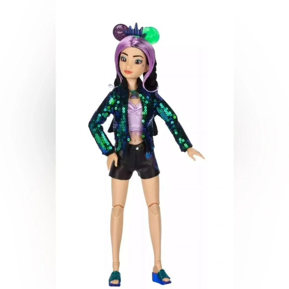 Disney Ariel Doll in Purple and Black Ensemble - Picture 3 of 14